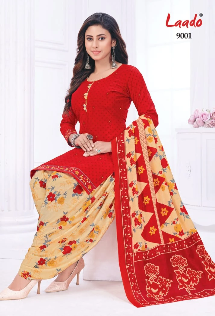 Laado Nadiya Patiyala Vol 9 Cotton Wholesale Salwar Suit Catalog — Wholesale Salwar Suits, MPA wholesale from Surat — view 11
